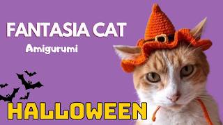 Chapéu de fantasia para gatos em amigurumi HALLOWEEN [upl. by Ayahc]