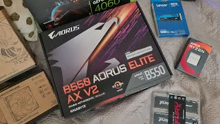 AORUS B550 ELITE AX V2  UNBOXING  PL [upl. by Anerev]