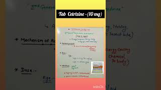 Tablet cetrizine 10 mg use and side effects dose [upl. by Hcurab]