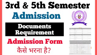 DU SOL 3rd amp 5th Semester Admission Documents Requirement [upl. by Arukas]