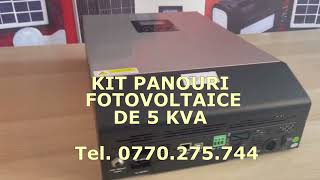 Kit panouri fotovoltaice de 5 KVA Off grid solar sau hybrid [upl. by Lewellen349]