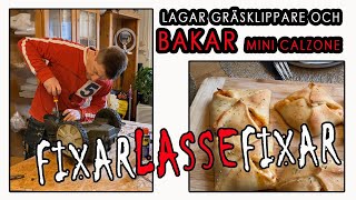 FixarLasse Fixar gräsklippare och Pizza MINICALZONE [upl. by Aliak792]