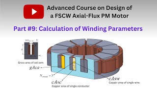 Calculation of winding parameters of an axial flux pm motor Part 9 [upl. by Netsirhc]