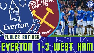 Everton 13 West Ham United  Player Ratings [upl. by Carrol142]