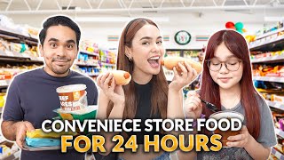 EATING CONVENIENCE STORE FOOD FOR 24HOURS  IVANA ALAWI [upl. by Tanney]