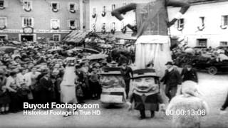 HD Stock Footage Austrian Tamsweg Parade 1946 Newsreel [upl. by Assili709]