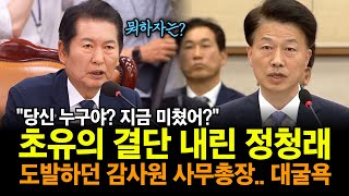 quot당신 누구야 지금 미쳤어quot 초유의 결단 내린 정청래 도발하던 감사원 사무총장 최달영 대굴욕 [upl. by Neil]