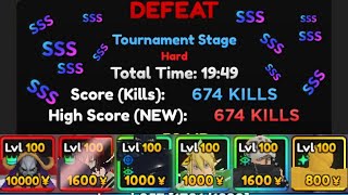 674 Kills Tournament 39 Anime Adventures [upl. by Eednas804]