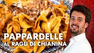 Pappardelle al ragù di Chianina la ricetta tradizionale italiana [upl. by Fletcher]