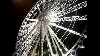 Big wheel lit up at night Albert Dock Liverpool 2010 [upl. by Elleryt]