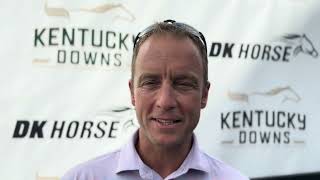 Hes a sharpie Joe Sharp already has 6 wins at Kentucky Downs meet [upl. by Anaujal]