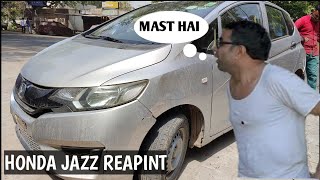 Honda Jazz Complete Painting Process In HINDI  HEAD LIGHT Cleaning [upl. by Ellesirg]