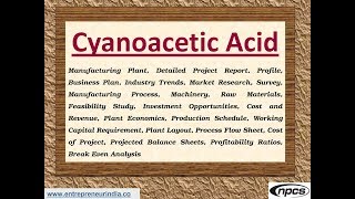 Cyanoacetic Acid Manufacturing Plant [upl. by Aliekahs]