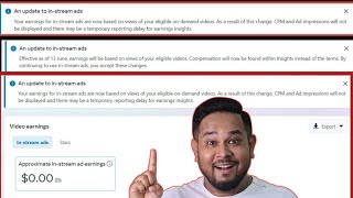 An update to instream ads  Facebook Cpm Rpm amp View Not Showing  Facebook Earnings Update [upl. by Hsiekal]