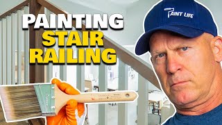 Painting A Hand Rail How To Paint Stair Railing [upl. by Serra598]