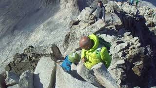 Padre e hijo Joaquin Saludes Rentero 8 años paso Mahoma Sandra Rentero Monzo Aneto 3404mts Altura [upl. by Eleni]