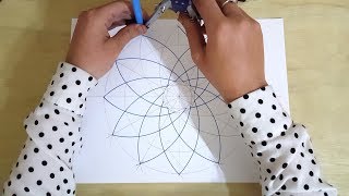 How to draw an Islamic geometric pattern 17  زخارف اسلامية هندسية [upl. by Trinl]