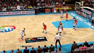 NBA Live 09  USA vs Spain Epic Game [upl. by Erlond]