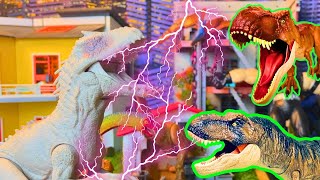 Jurassic World Collection Giant TREX Spinosaurus Carnotaurus Mosasaurus amp other Figures [upl. by Ajaj]