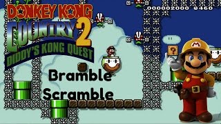 Super Mario Maker  DK Country 2 Bramble Scramble [upl. by Durer]