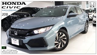 Honda Civic X Nardo Grey 2018  Turbo Hatchback  Detailed Review Price Specifications amp Features [upl. by Marcelia15]