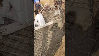 Footing casting youtubeshorts construction youtube civilengineering engineering [upl. by Yrohcaz]