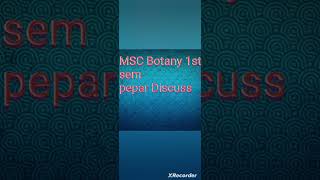 msc Botany syllabus [upl. by Nairad]