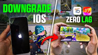 how to downgrade ios without data loss using itunes  downgrade ios 18 to ios 17  BGMI amp Pubg [upl. by Onitnelav]