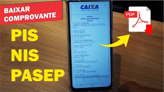 Como baixar comprovante do PIS NIS OU PASEP através do Celular  Descobrir o número do PIS [upl. by Annatnas]