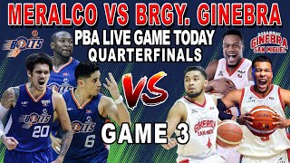 BRGY GINEBRA vs MERALCO PBA Live Full Game Today  Game 3 Quarterfinals  September 30 2024 [upl. by Ellynad]