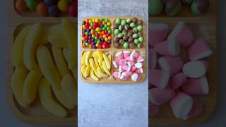 💚🤎🩷💛 Filling Platter With Sweets  Satisfying ASMR Gummy Candy amp Chocolate shorts asmrfood [upl. by Henn]