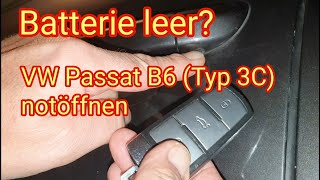 VW Passat notöffnen  Batterie leer bei Passat B6  Typ 3 C von Volkswagen [upl. by Ahseyi]