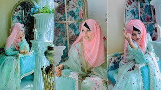 Recreating My Eid Hijab Look  Simply Gorgeous Eid Hijab Tutorial  Noshin Nower 💜 [upl. by Enigroeg688]