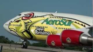 BOEING B744 AEROSUR SUPER TORISIMO LANDING BOLOGNA [upl. by Nomelihp]