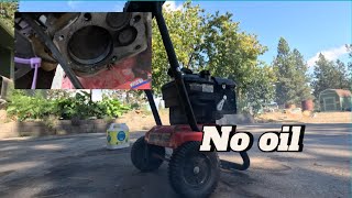 Running a lawnmower engine with no oil till it fails [upl. by Llennahc]