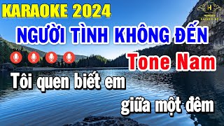 Người Tình Không Đến Karaoke Tone Nam  Dm  Nhạc Sống Rumba  Trọng Hiếu [upl. by Ingar]