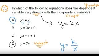 GOHMATH 53  Direct amp Indirect Equations  53 MATH MTEL  GOHmathcom [upl. by Euqinay]