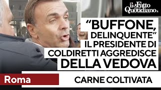 Il presidente di Coldiretti insulta e aggredisce Della Vedova le forze dellordine lo allontanano [upl. by Ashleigh452]