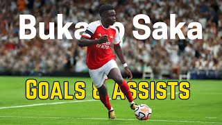 Top 10 Best Goals amp Assists of Bukayo Saka [upl. by Stephine113]