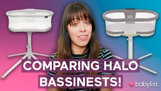 HALO Bassinest Bedside Swivel Sleeper Essentia vs Premiere vs Luxe  Babylist [upl. by Kriste]