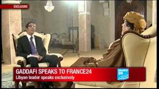 Exclusive  Libya  Muammar Gaddafi speaks to FRANCE 24 [upl. by Templa]