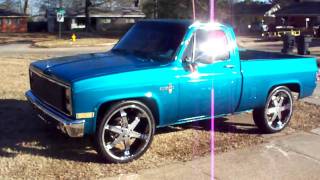 86 SHORTBED CHEVY ON 26S [upl. by Lynnet]