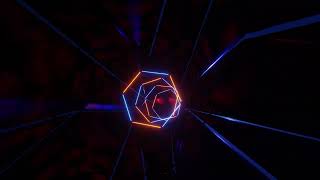 4K Animation VJ Loop Colorful abstract tunnel with neon lights Infinitely looping animation [upl. by Ynahpit489]