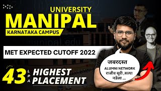 Manipal University 2022 Review  Placements  Fees  CSE Expected Cutoff  MET Cutoff 2022  Campus [upl. by Davena]