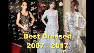 BEST DRESSED FEMALE at STAR MAGIC BALL from 2007 to 2017 [upl. by Iru]