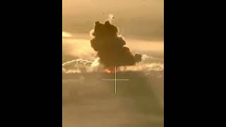 Catastrophic ammunition explosion propels Russian T72 tank turret into the orbit [upl. by Ness49]