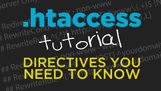 htaccess Tutorial  Directives You Need to Know  71 [upl. by Hagerman]