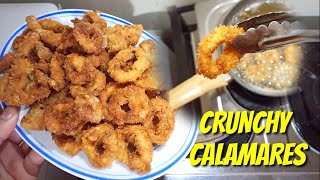 Crunchy Calamares Recipe  Pinoy Appetizers Recipe [upl. by Nakada]