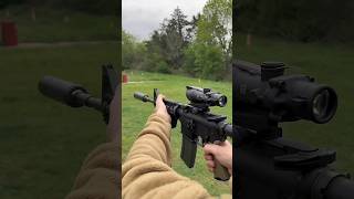 M4 Carbine suppressed shorts video testing shoot [upl. by Lahcym]