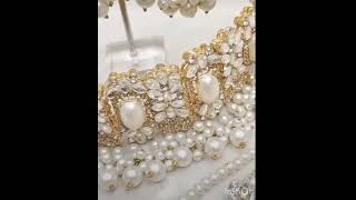 Stylish white set designing jewellerygoldstudsearringsdesig3 jewellery [upl. by Kries]